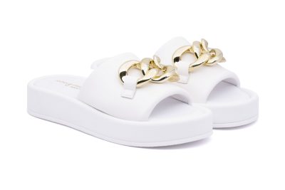 Sandalo bianco in nappa