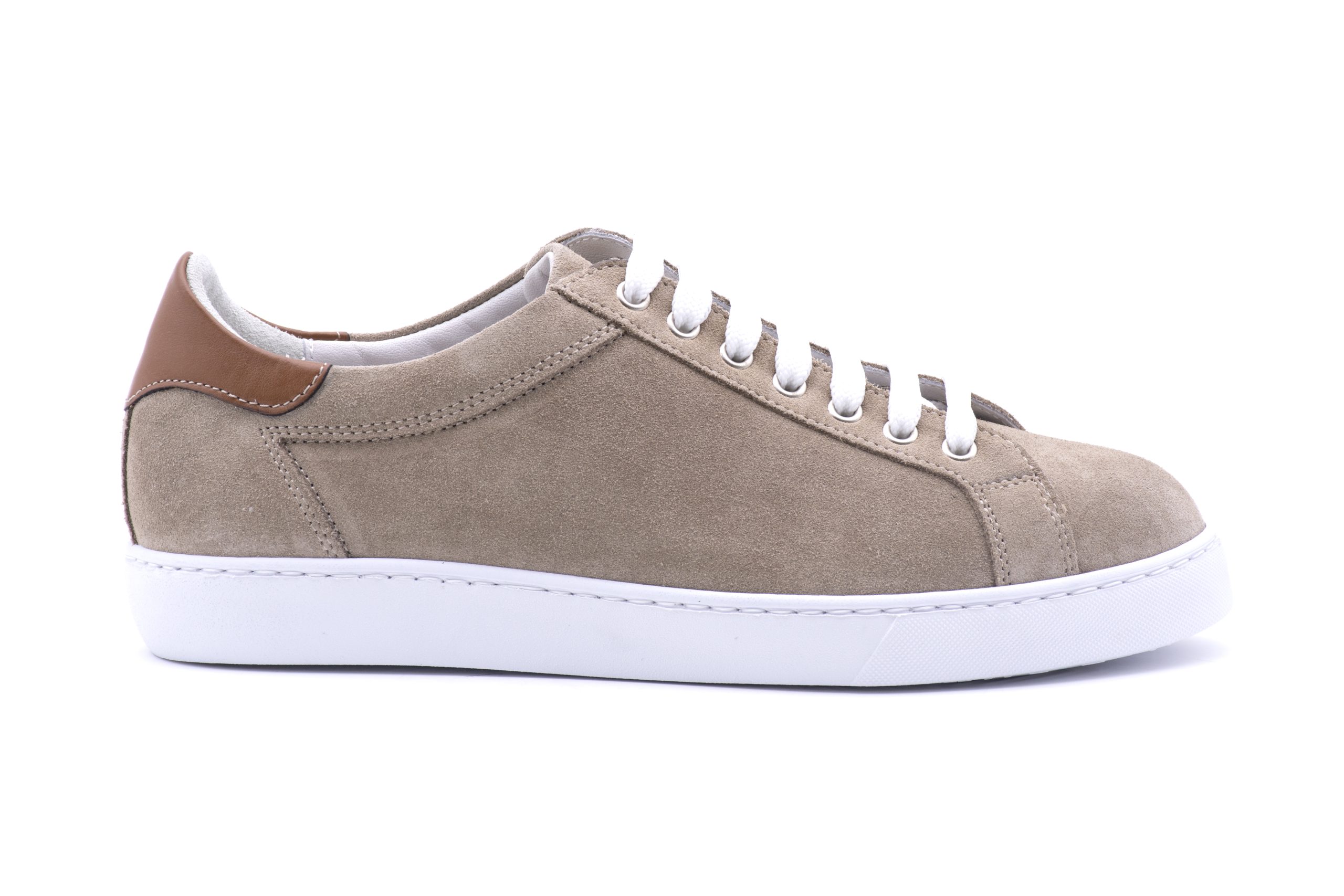 Sneaker pelle scamosciata intrecciata