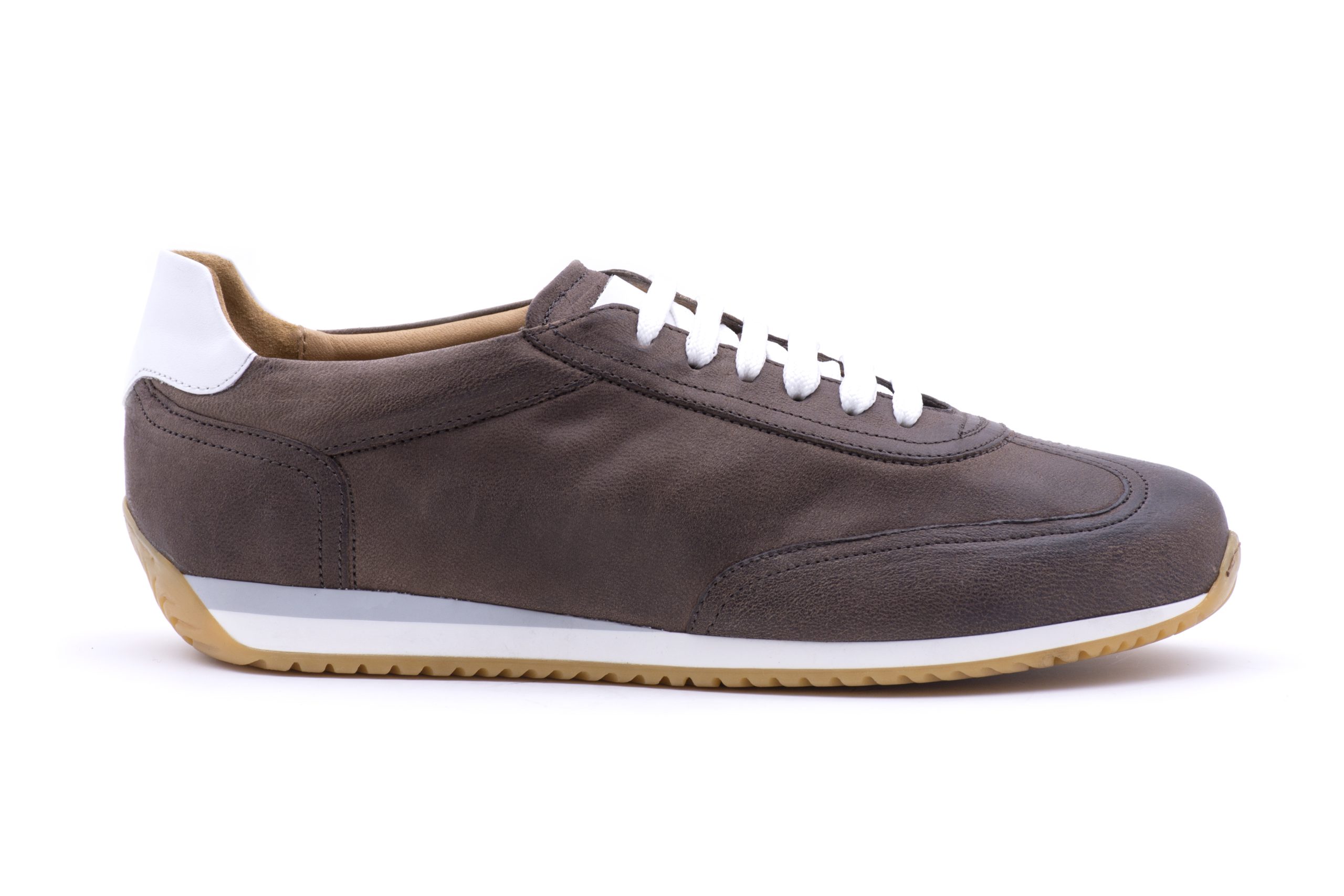Sneaker ebano in pelle