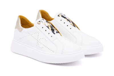 Sneaker slip on in pelle