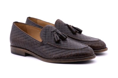 Mocassino intrecciato con Nappine 22850