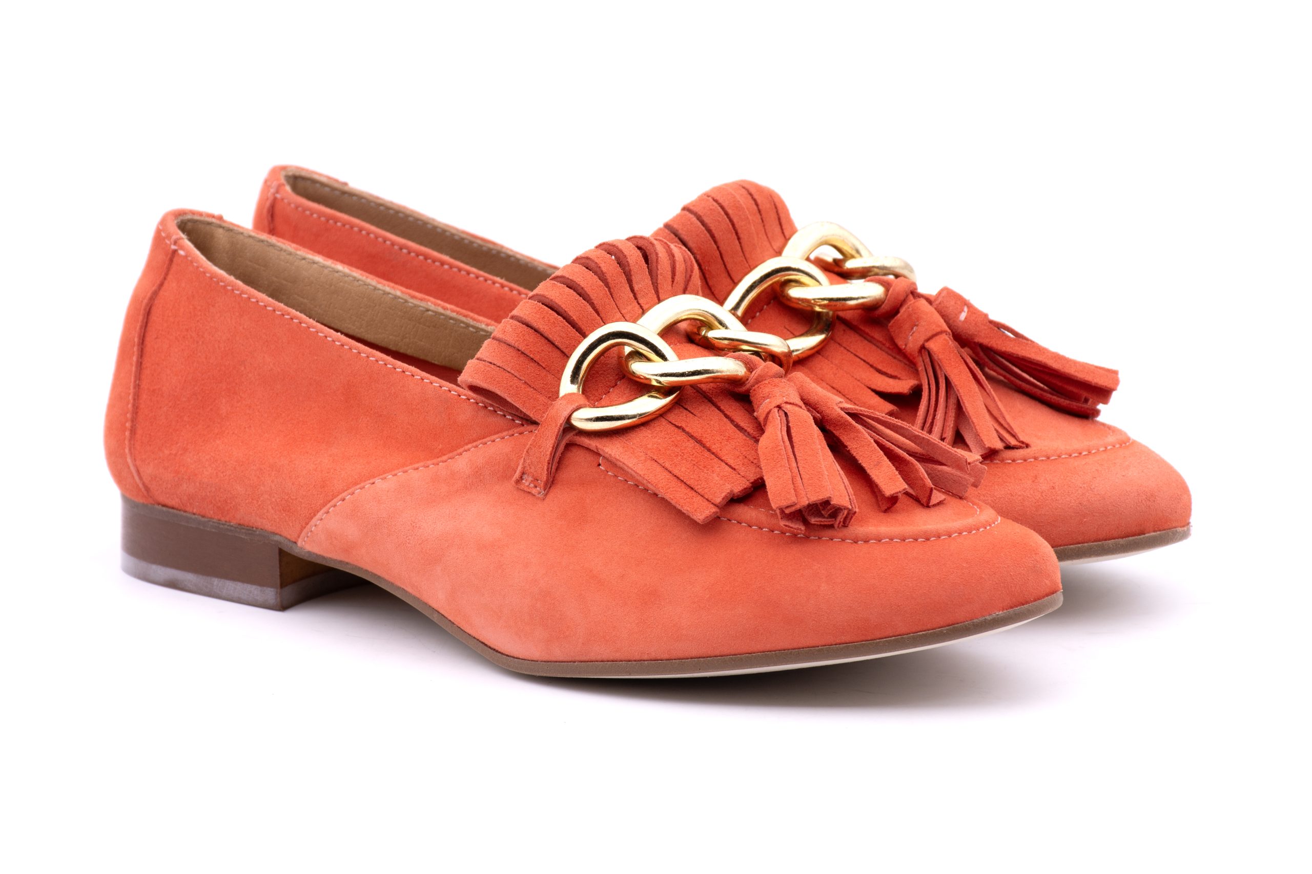 Mocassino Scamosciato con Frange