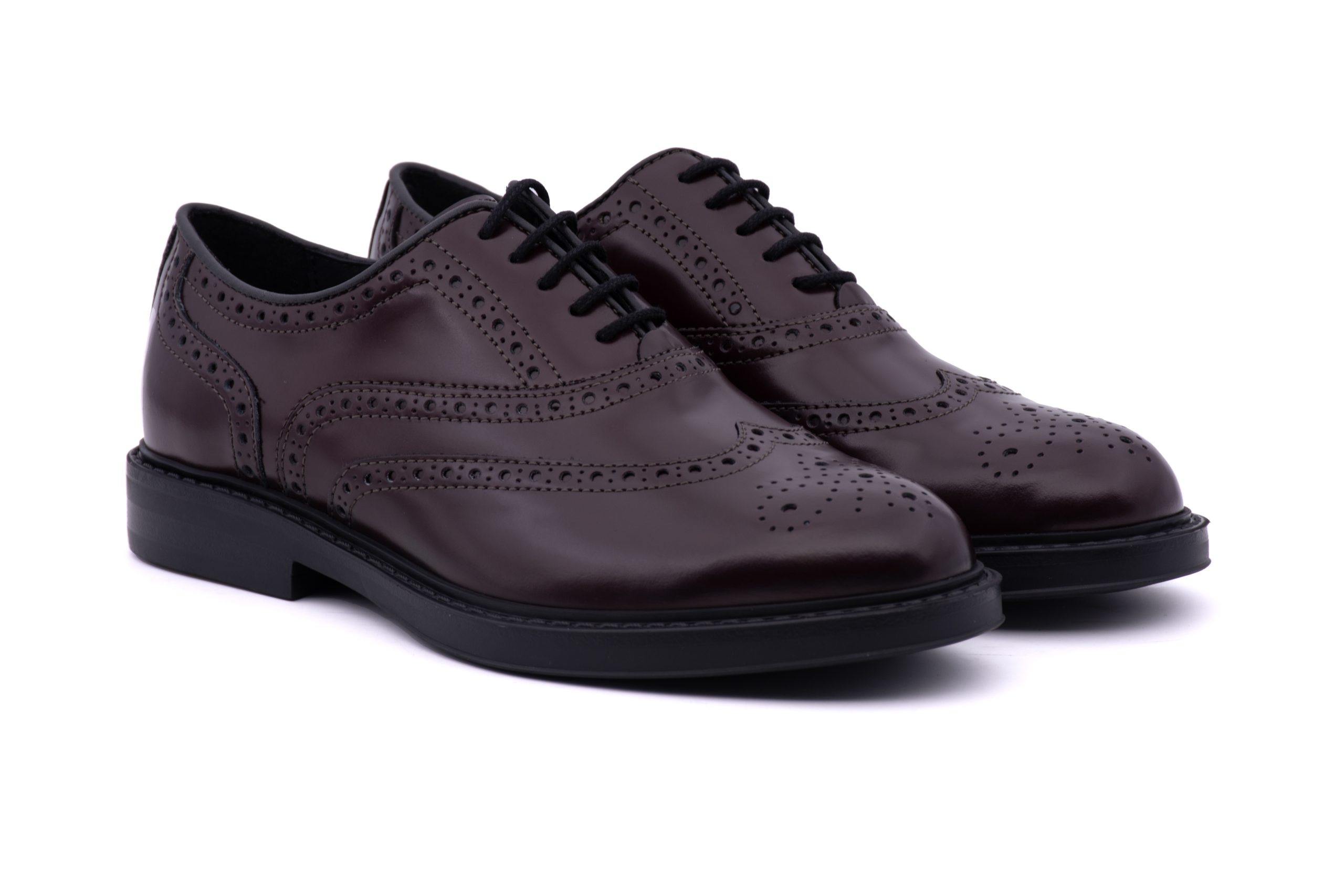 Derby Full Brogue in brushed leather - Image 5