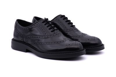 Derby Full Brogue in pelle spazzolata