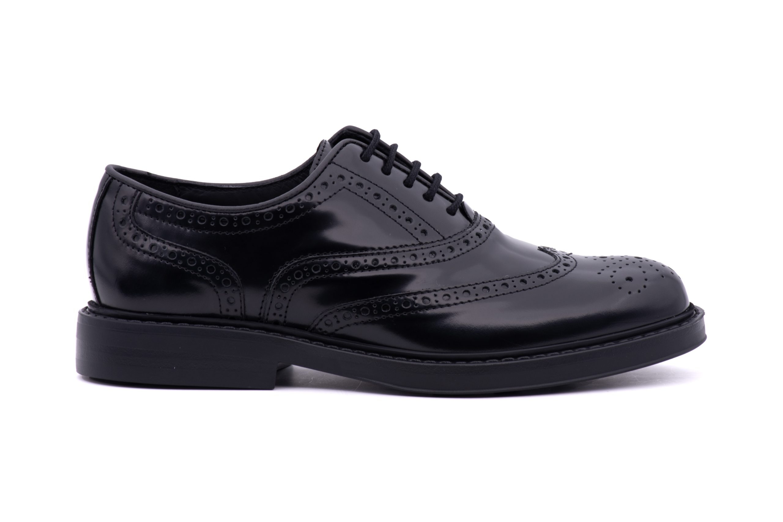 Derby Full Brogue in brushed leather - Image 3