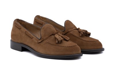 Mocassino con nappine in suede
