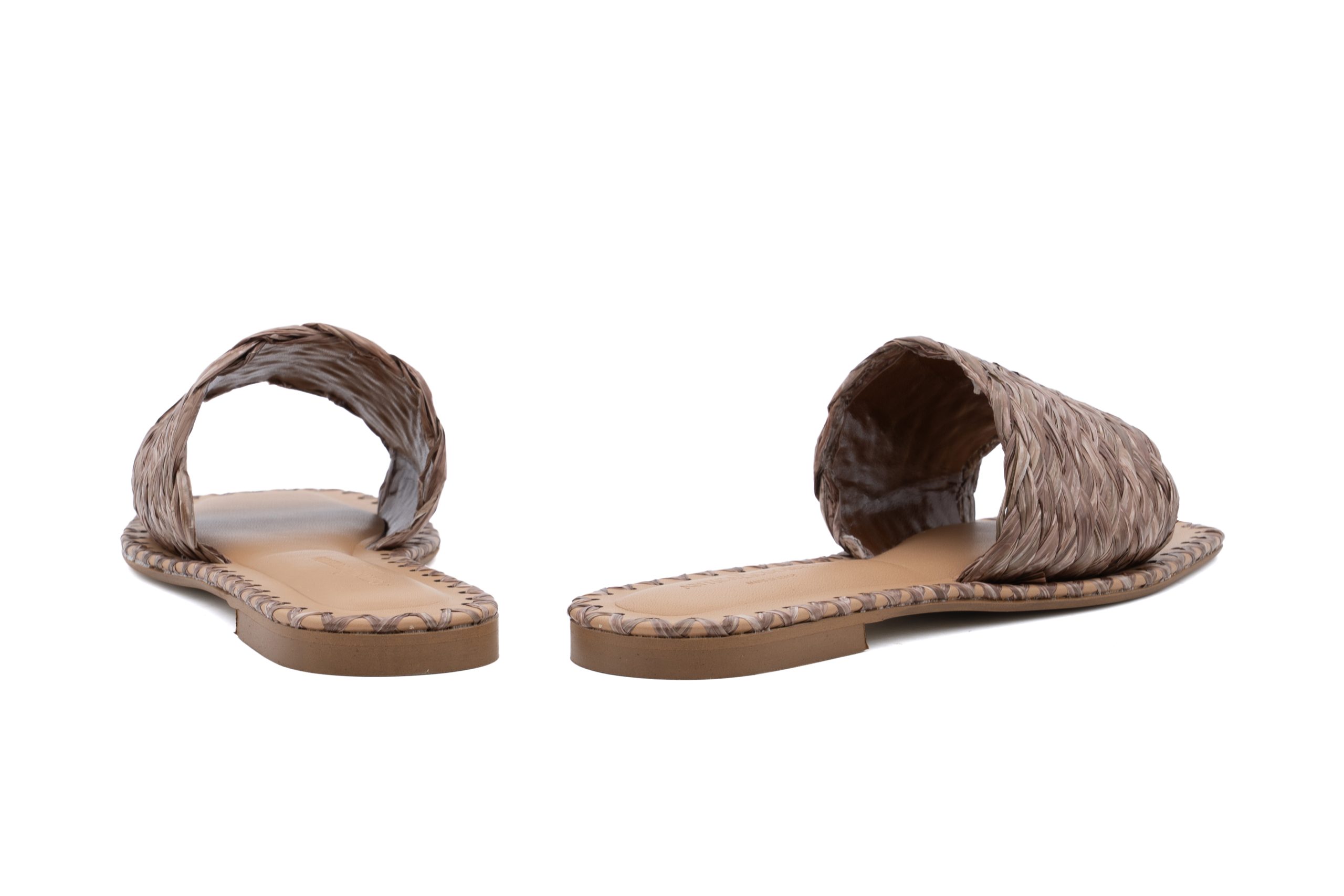 Sandali Slides in rafia