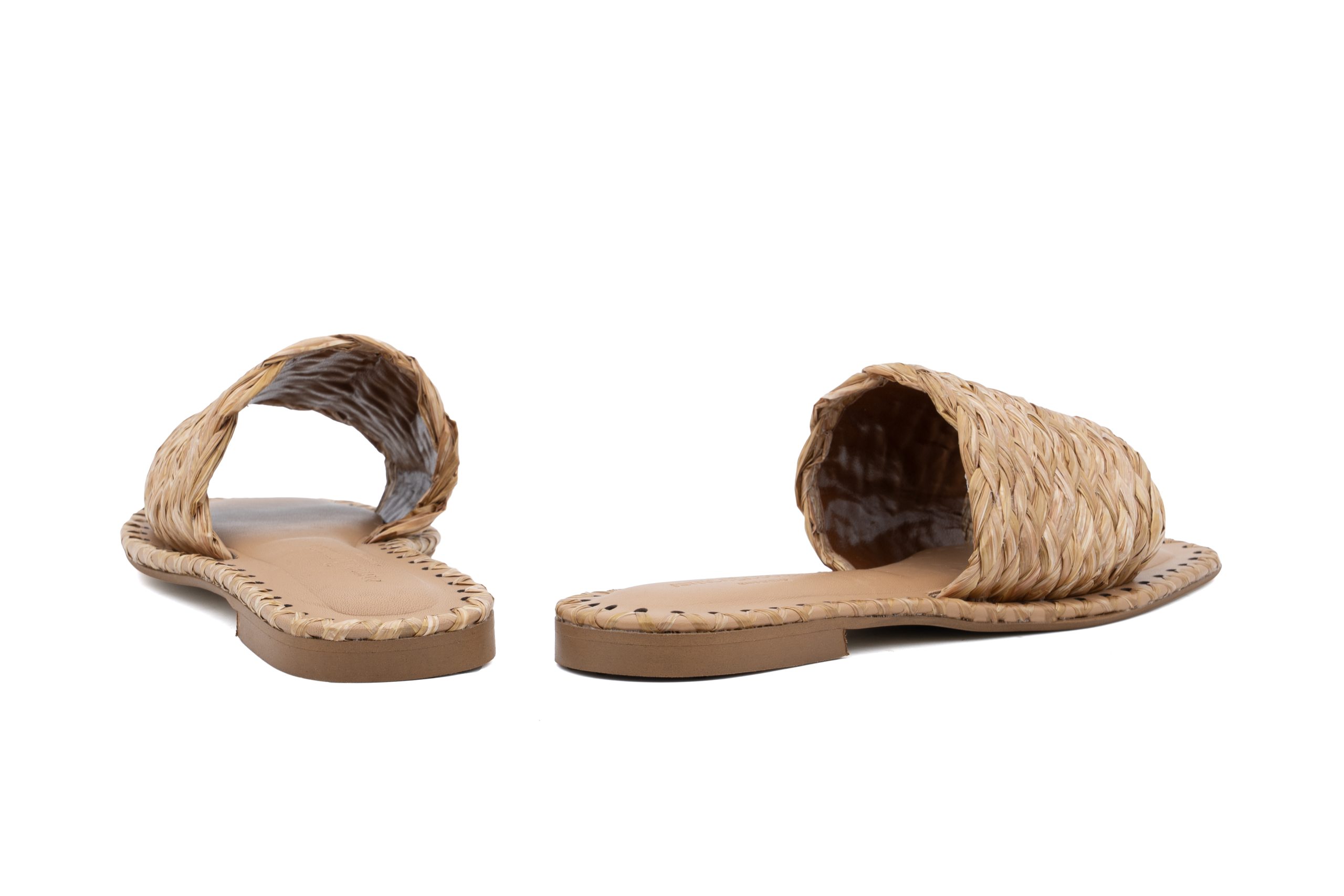 Sandali Slides in rafia