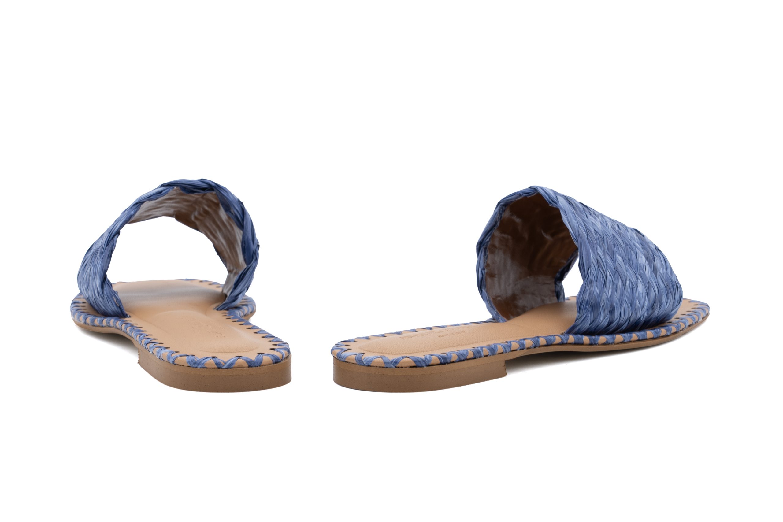 Sandali Slides in rafia