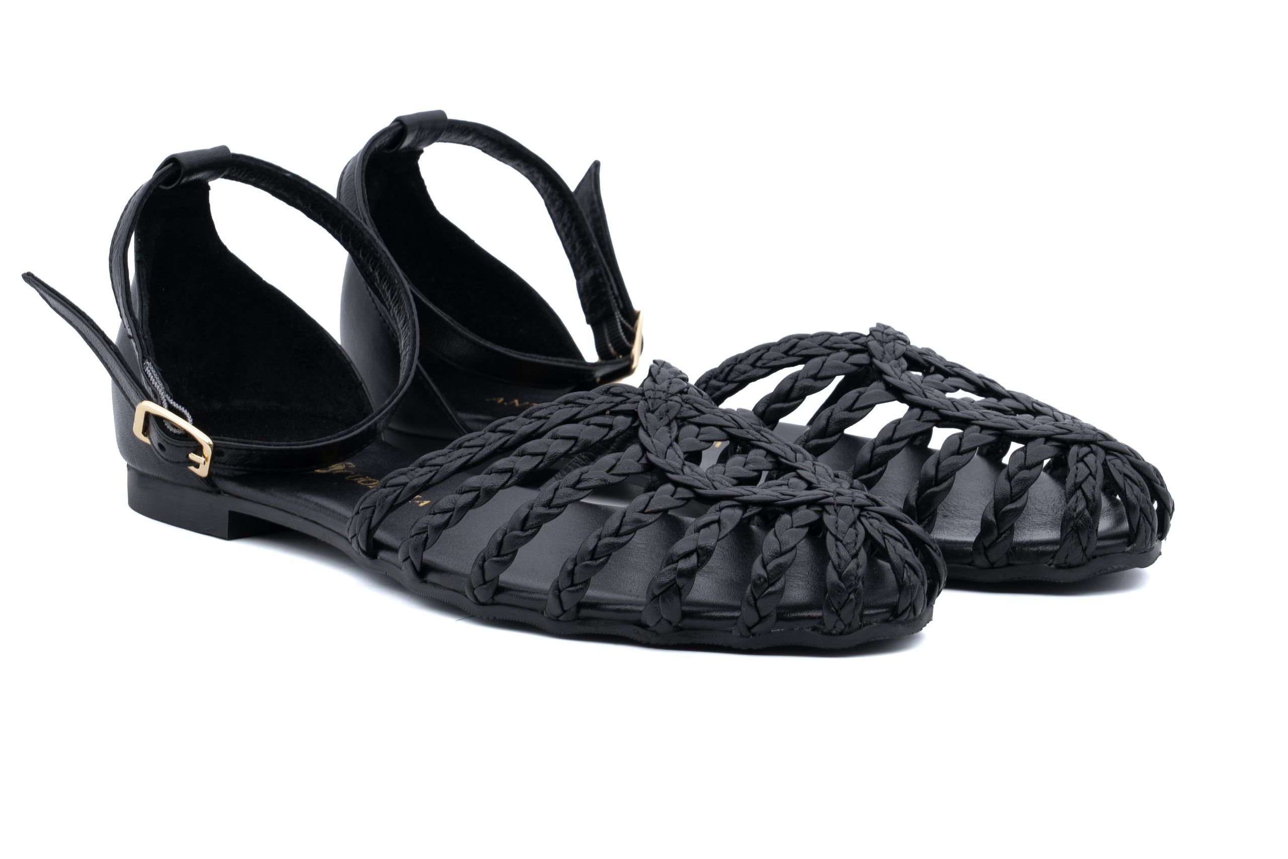 Woven leather sandals - Image 3