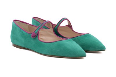 Ballerina in pelle con cinturino