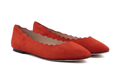 Ballerina in pelle scamosciata