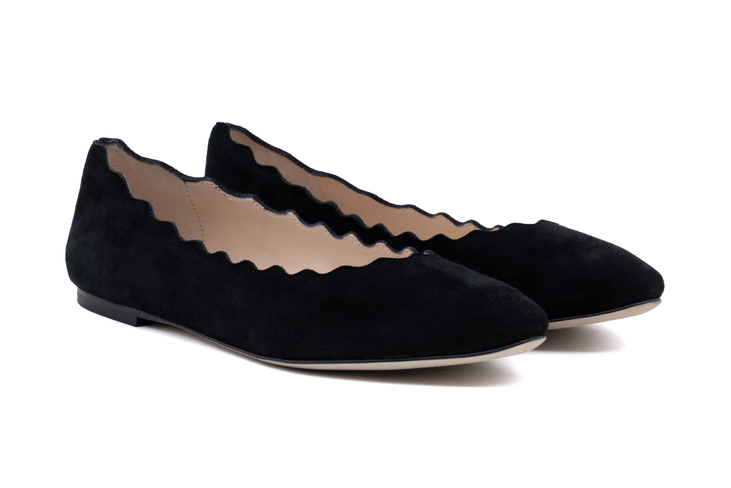 Ballerina in pelle scamosciata